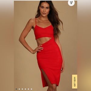 Lulu’s Red Bodycon Dress